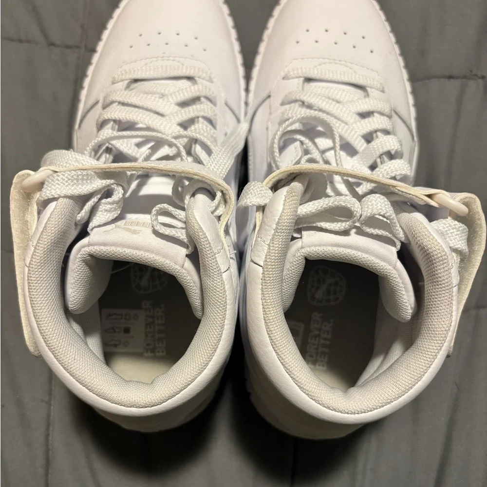 PUMA Carina Mid White Hightop Sneakers Womens Size 7.5 - Picture 7 of 9